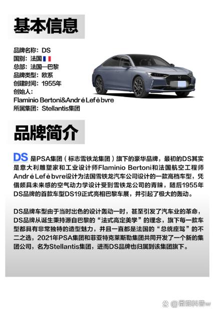 ds汽车品牌/汽车品牌ds是什么品牌